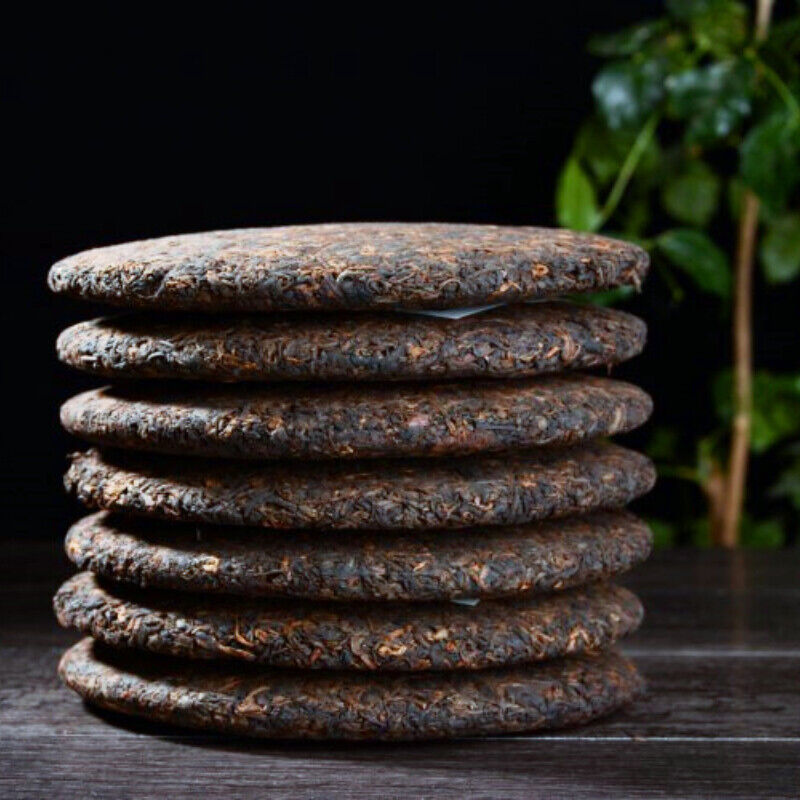 Pu-Erh Cooked Tea Cake Premium Yunnan Old Tree Puer Tea Organic Black Tea 357g