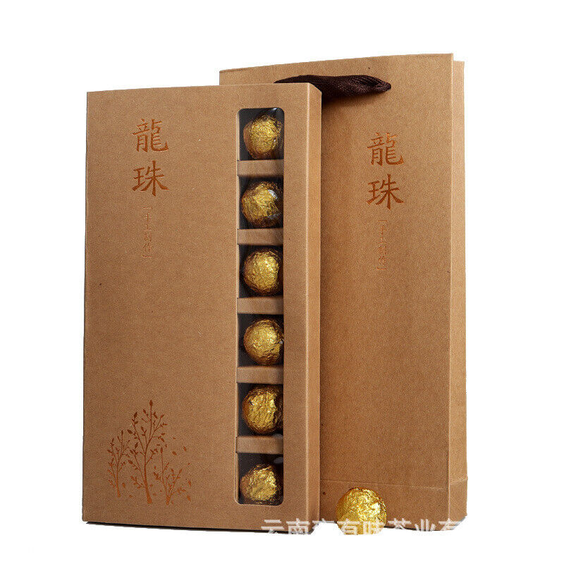 Yunnan Pu'er Tea 18pcs (Golden Tin) Menghai Golden Buds Ripe Tea Dragon Pearl Main image