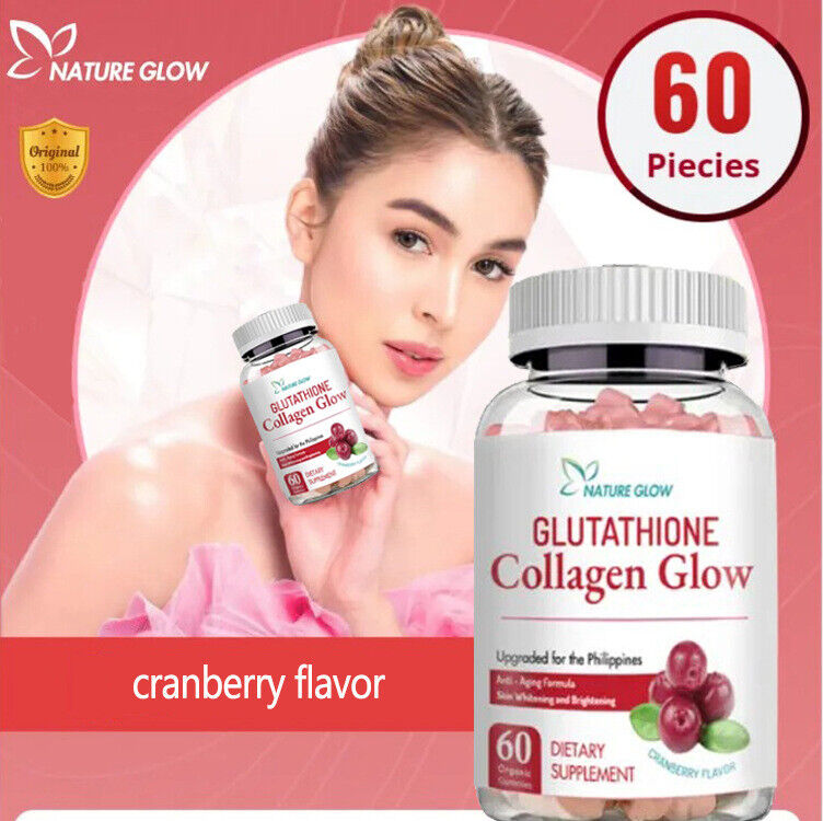 NATURE GLOW Collagen Gummies with Glutathione and Cranberry Anti-Aging Formula Main image