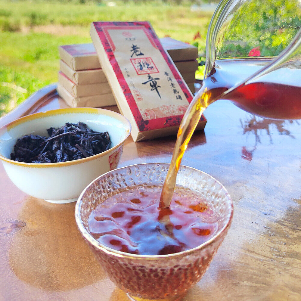 200g Laobanzhang Pu'er Tea Mature Tea Pu'er Tea Bricks Yunnan Aged Old Pu'er Tea