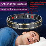 Classic Titanium Steel Anti-snoring Wrist Watch Men Magnetic Therapy Bracelet