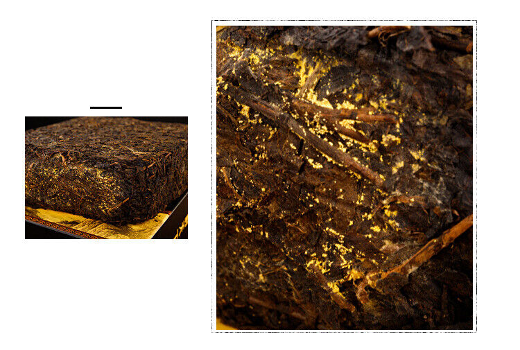 1kg Hunan  Anhua black tea hand-built por tea brick golden flower black tea