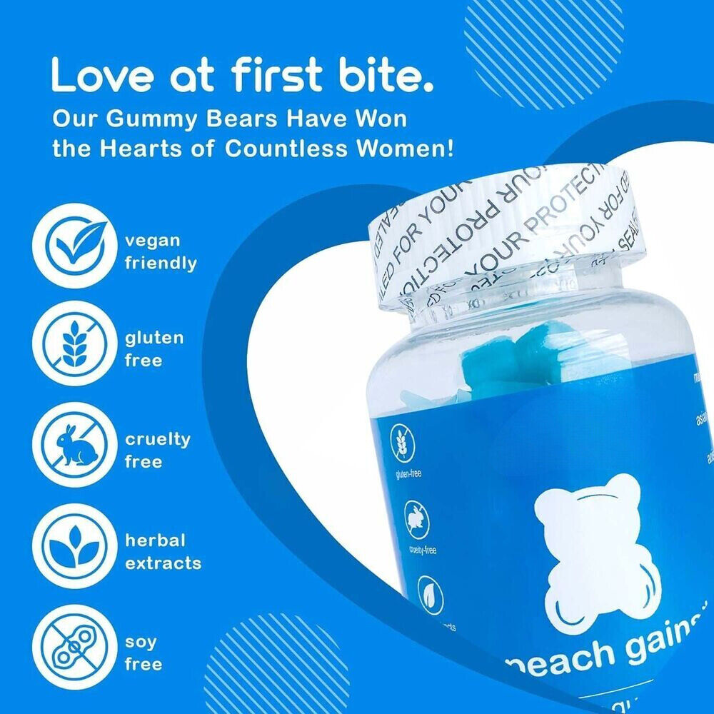 TOP Support and Peach Gains Gummies  Women's Support Supplement Multivitamins