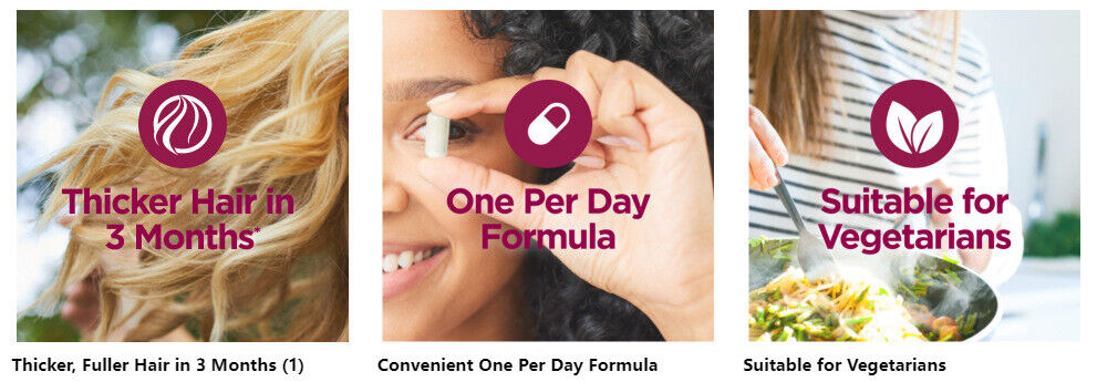 Hair Growth |Supports Growth of Thicker,Fuller Hair,60 Count 2bottles