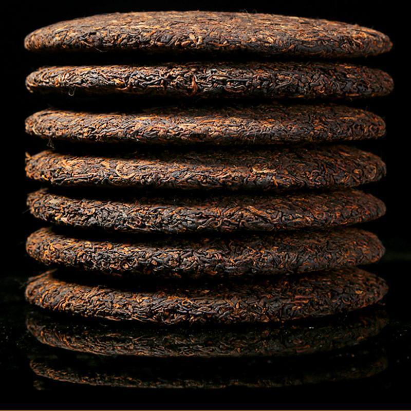 357g Cooked Pu-erh Tea Cake Pu'er Ripe Tea Menghai Spring Collectible Black Tea