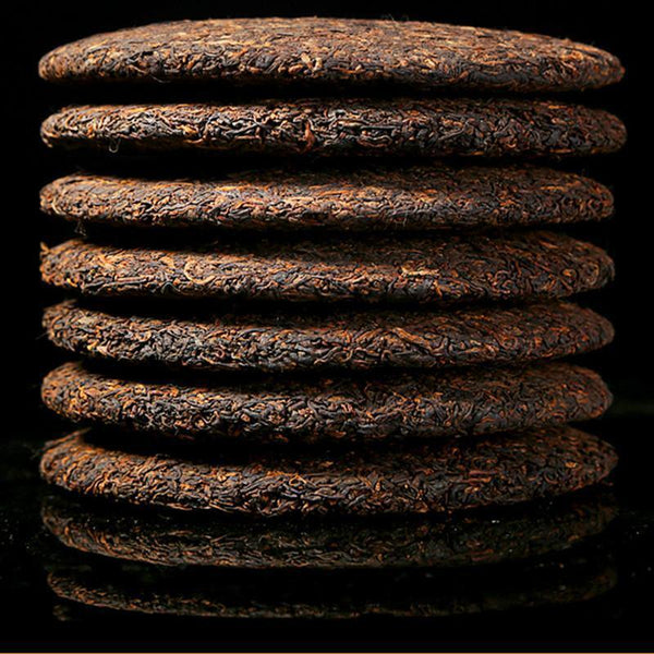 357g Cooked Pu-erh Tea Cake Pu'er Ripe Tea Menghai Spring Collectible Black Tea