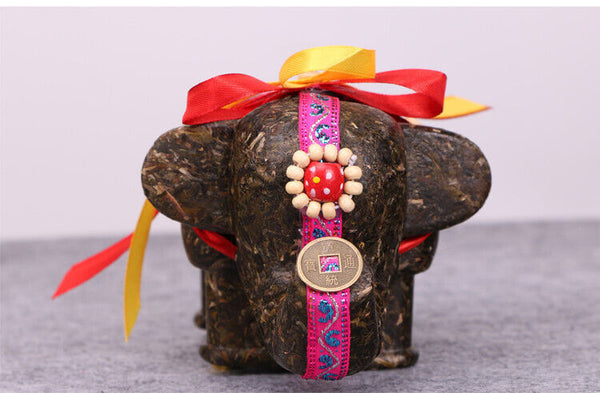 Ruyi auspicious craft tea three-dimensional tea carving small elephant ornaments