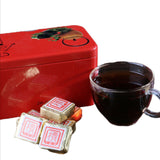 250g/8.8oz Pu-Erh Small Square Brick Pu'er Tea In Iron Box Health Care Black Tea