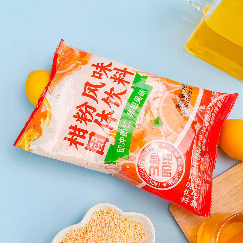 8090s Nostalgic Citrus Drink,Instant Tangerine Powder for Fruit Juice