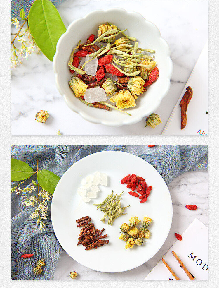 Honeysuckle chrysanthemum tea stay up late tea herbal tea flower tea combination