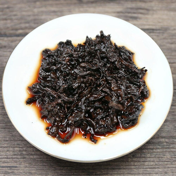 Chinese GongTing Compressed Shu Puerh Tea 357g,2021 Yunnan MengHai Ripe Puer Tea
