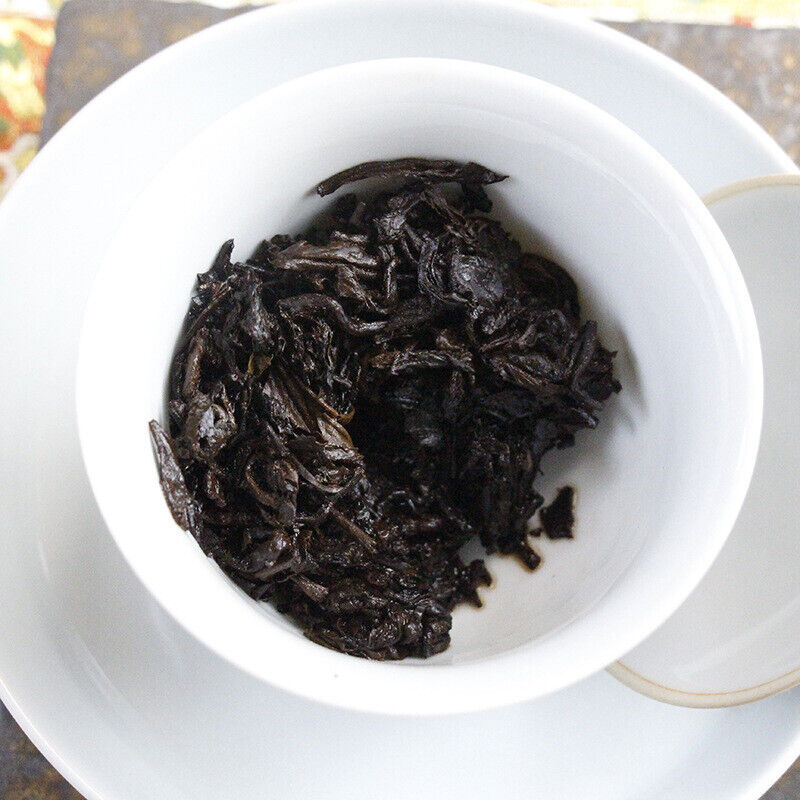 357g Yunnan Pu'er Ripe Tea Aged Pu'er Ripe Cake Tea Menghai Qizi Cakes Black Tea