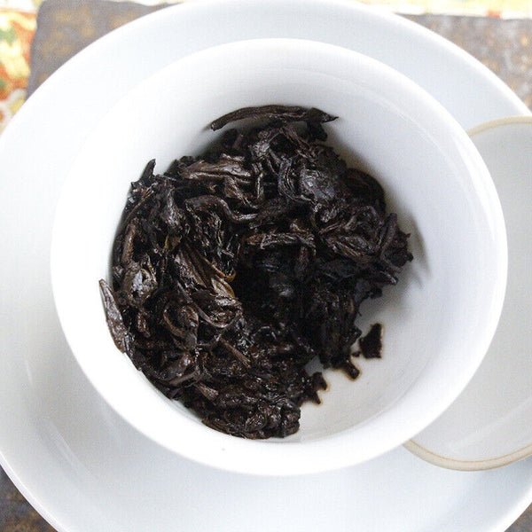 357g Yunnan Pu'er Ripe Tea Aged Pu'er Ripe Cake Tea Menghai Qizi Cakes Black Tea