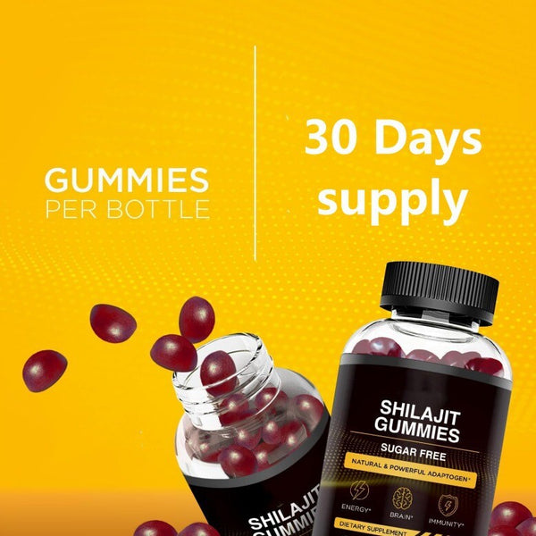 Fulvic Acid NonGMO 60 Gummies Pure Shilajit 1000mg Asphaltum Naturally Occurring