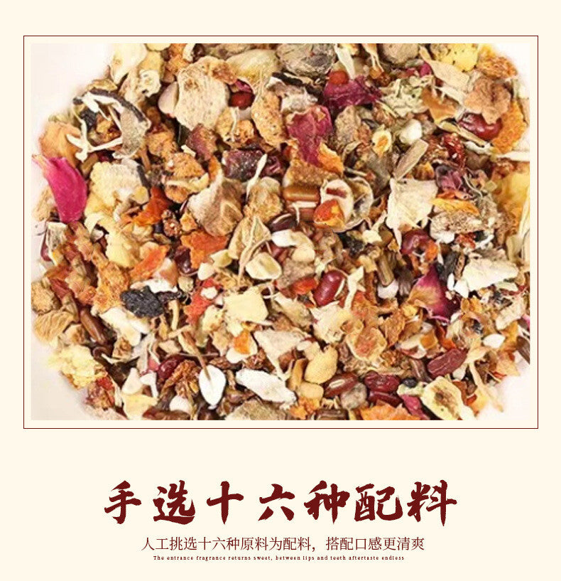Herbal Red Beauty Tea with Rose Lily and Mulberry for Women in Kraft Paper Bag