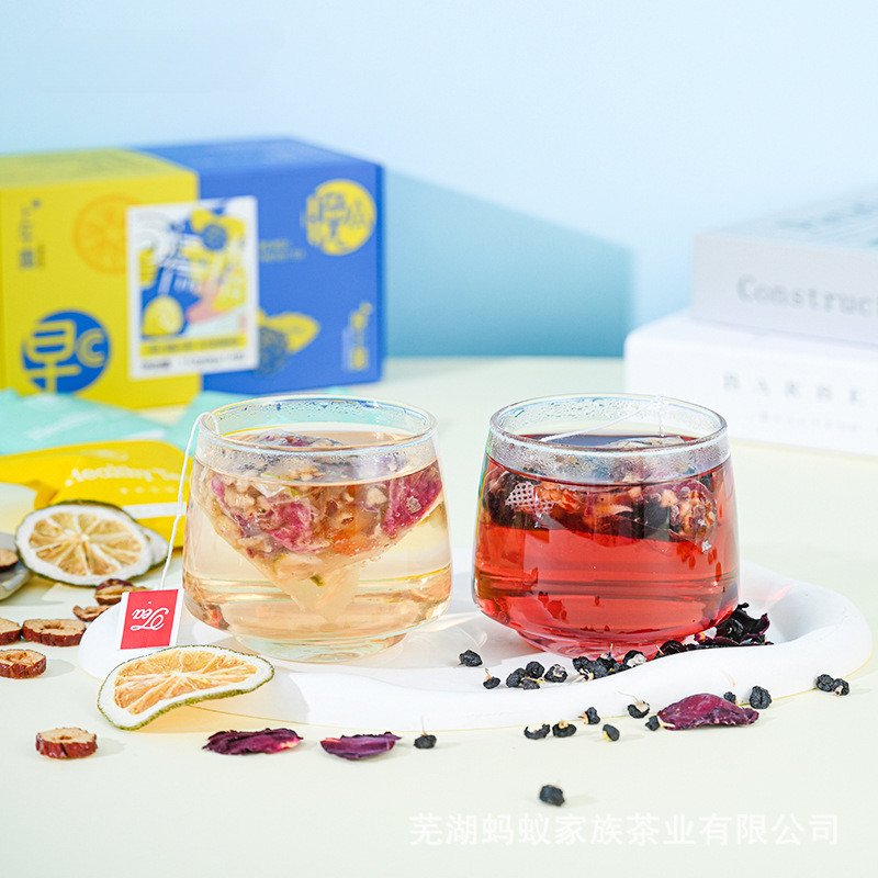 Flower Tea Mulberry Lily Poria Cocos Tea Cili Lemon Tea Flower Grass