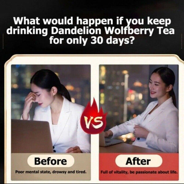 Dandelion Wolfberry Herbal Tea Premium Natural Detox Wellness Loose Leaf