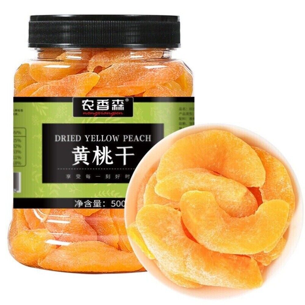 Natural Dried Yellow Peach Slices 500g Sweet Juicy Healthy Fruit Snack
