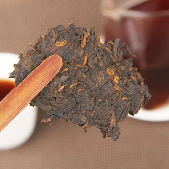 Chinese Good Taste Shu Puer Tea Cake Yunnan Qizi Bing Fermented Puerh Cha 357g