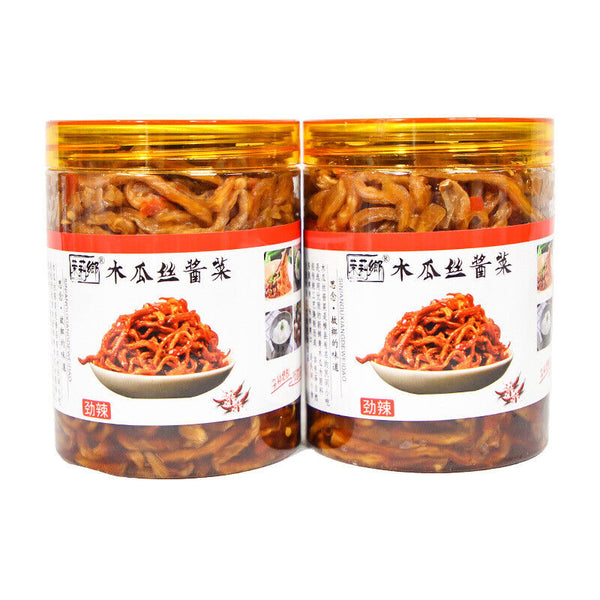 Guangxi spicy dishes shredded papaya, pickled 500g bottles of pickles,