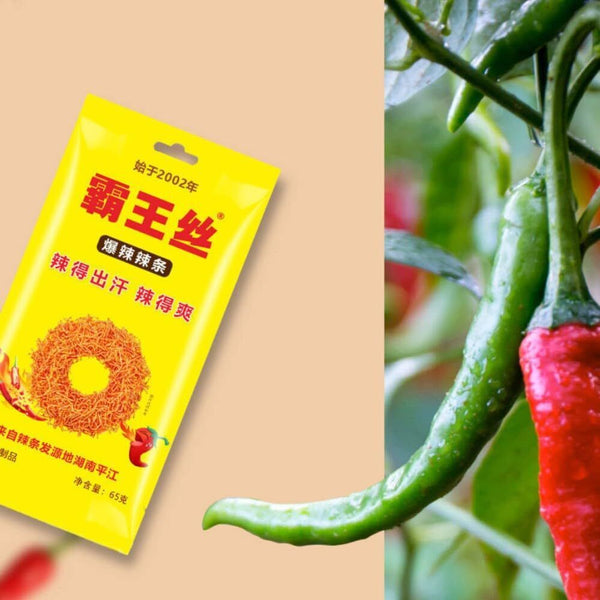 65g Handgefertigte würzige Streifen，Mala würzige Seide latiao 玉峰香辣霸王丝