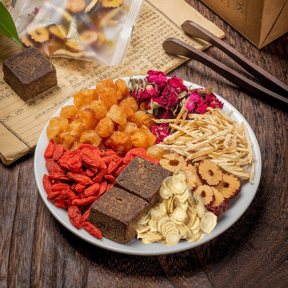 150g Herbal Tea with Ginseng Rose Ginger Longan Red Dates Brown Sugar Secondary image
