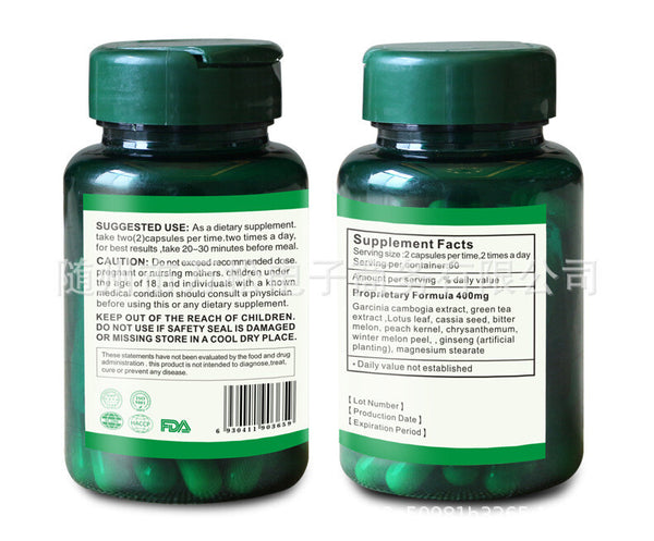 Weight Control Capsules 100% Natural Slim Plus Detoxify & Slim Body