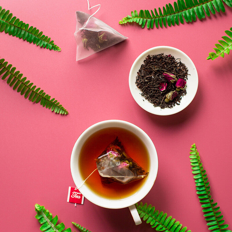 Rose Black Tea Dried Rose Petals Ceylon Black Tea Flower Blend Tea Bags Main image