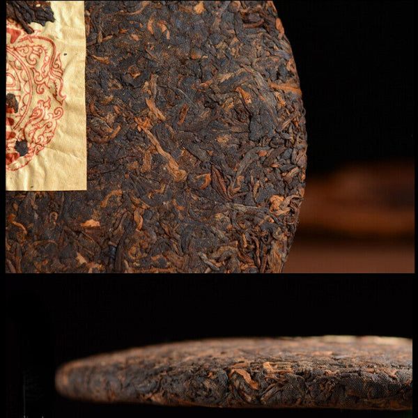 TeaPu-Erh Cooked Tea Cake Yunnan Ecological Pu'er Black Tea Organic 357g Palace Old