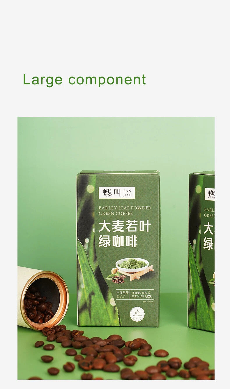 Instant Green Juice Coffee Powder Shaped Drink Roaring Barley Ruoye Green Coffee
