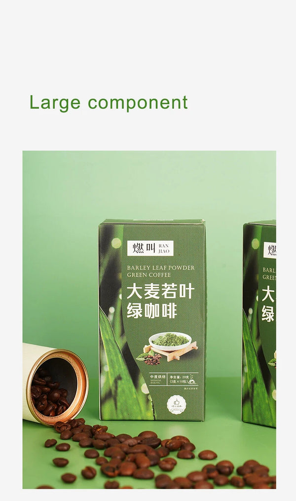 Instant Green Juice Coffee Powder Shaped Drink Roaring Barley Ruoye Green Coffee