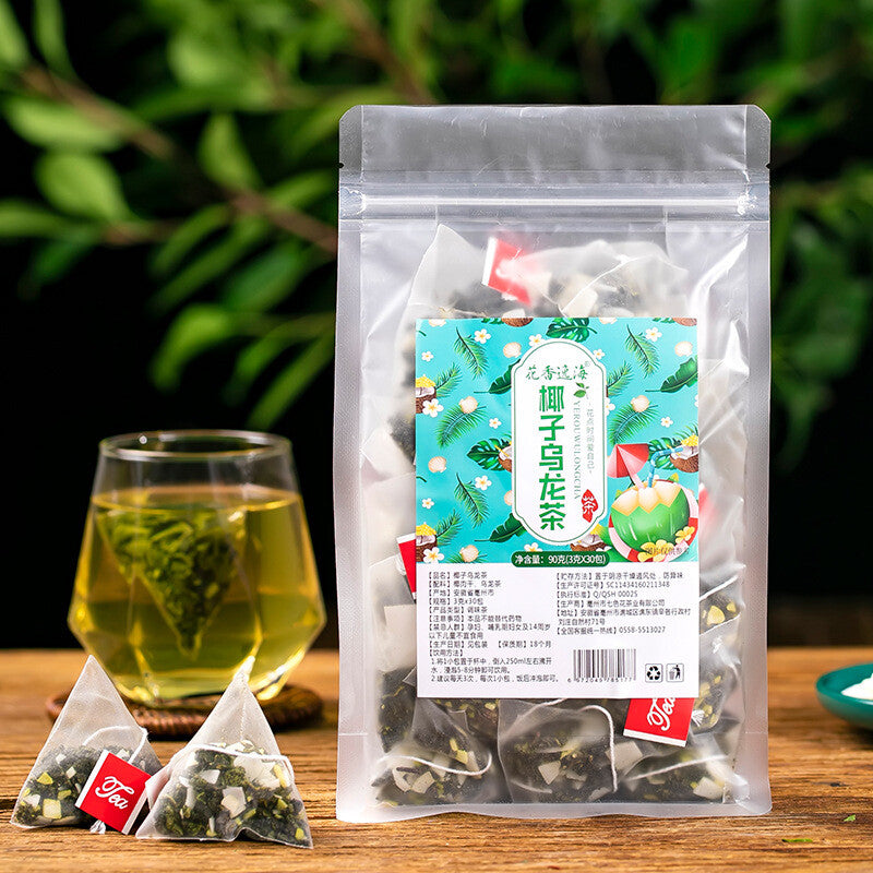 Coconut Oolong Tea Bags Triangular Sachets Cold Brew Refreshing Hotel Tea House Main image