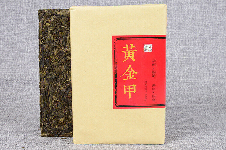 Yunnan Puerh Tea Iceland Gold Leaf Raw Tea 500g Puerh Raw Tea Brick