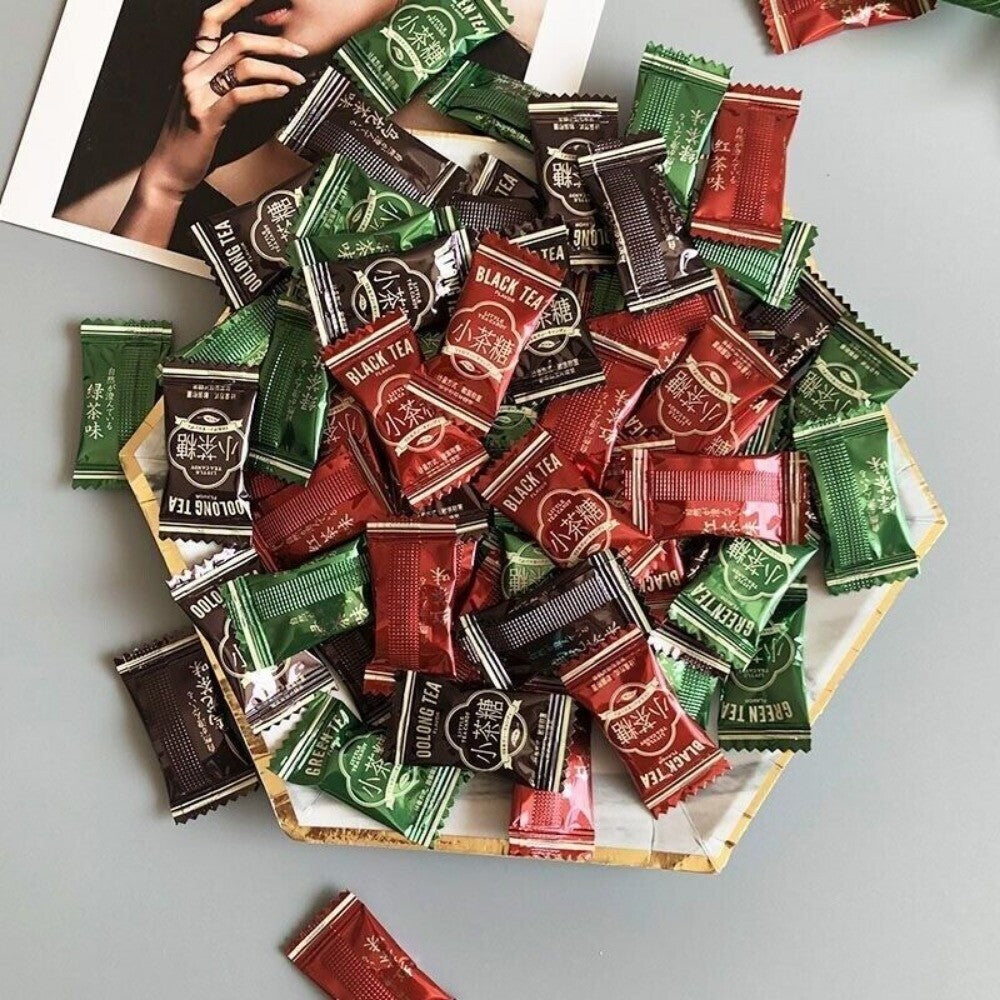 Tea Flavored Candy Circles Black Green Oolong Delicious Snack