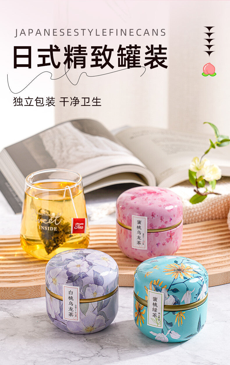 Peach Oolong Tea Gift Set Canned Triange Bags Fruit Tea Apple White Peach