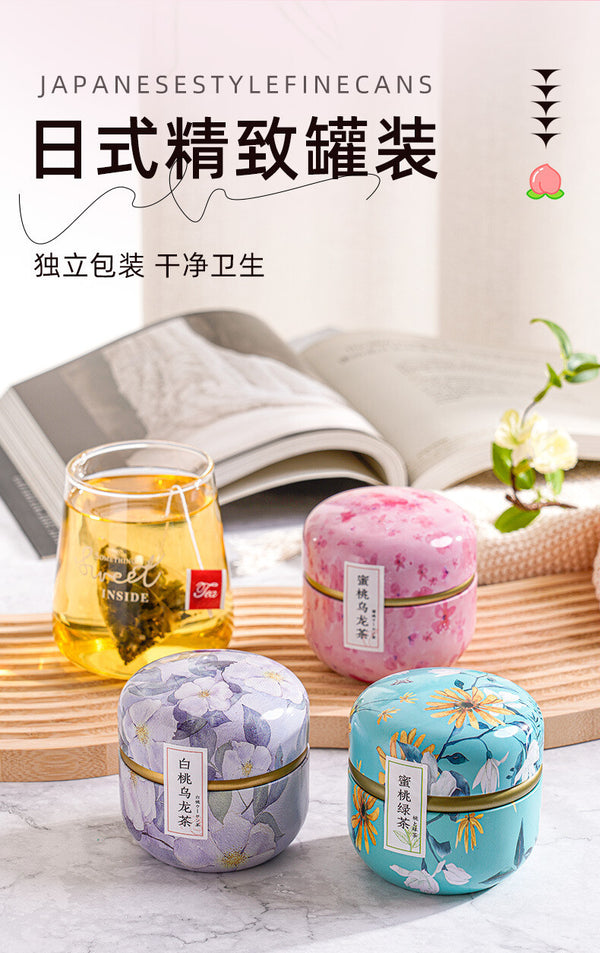 Peach Oolong Tea Gift Set Canned Triange Bags Fruit Tea Apple White Peach