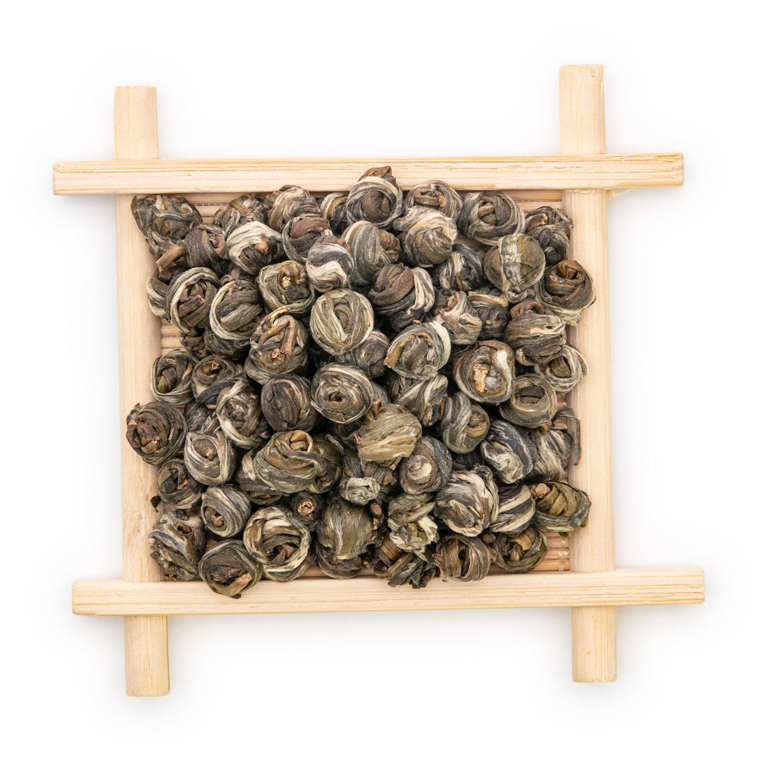 100g High quality and fragrant aroma Chinese Jasmine Pearls Green Tea 1st Grade Secondary image
