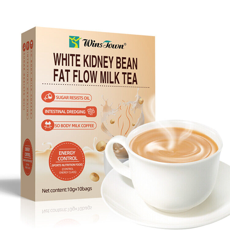Slimming Tea Weight Loss White Kidney Beanfat Flow Milk Tea 10g*10 bags