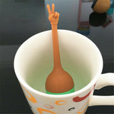 Funny Hand Gestures Silicone LooseLeaf Spice Tea Infuser Tea Strainer Diffuser