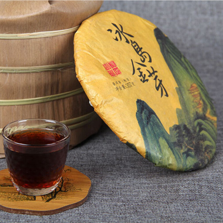Iceland Golden Buds Ripe Puer Tea 357g/12.59oz Organic Ripe Puerh Tea Cake