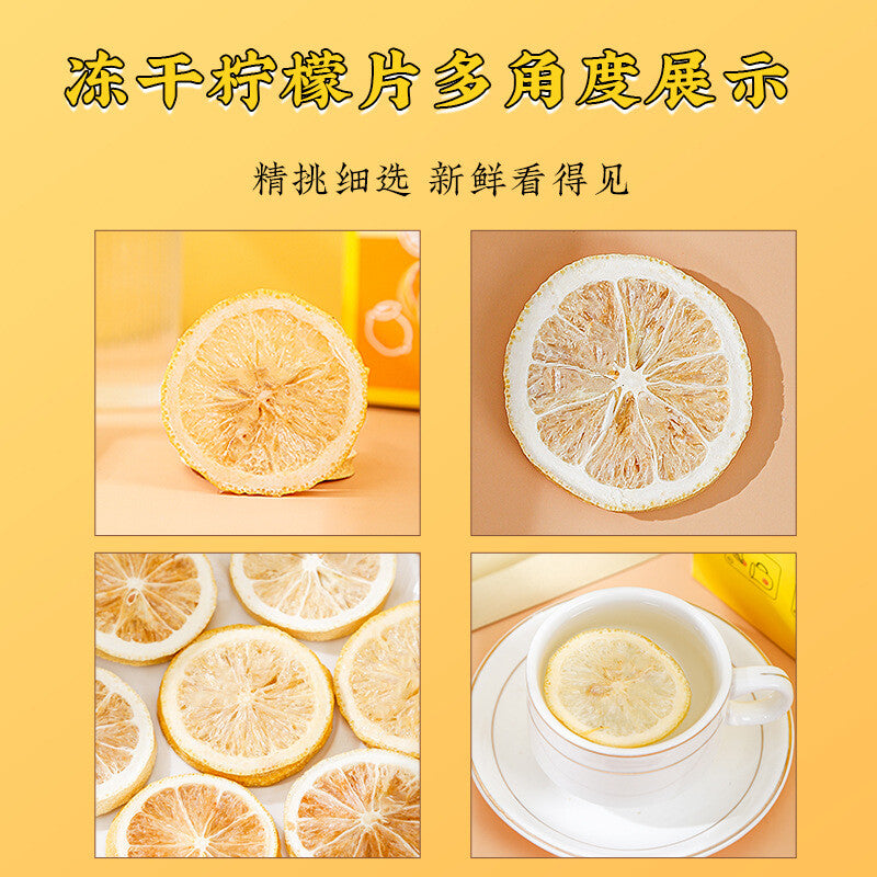 Freeze-Dried Honey Lemon Slices: 20 Sachets Cold Brew Fruit Tea