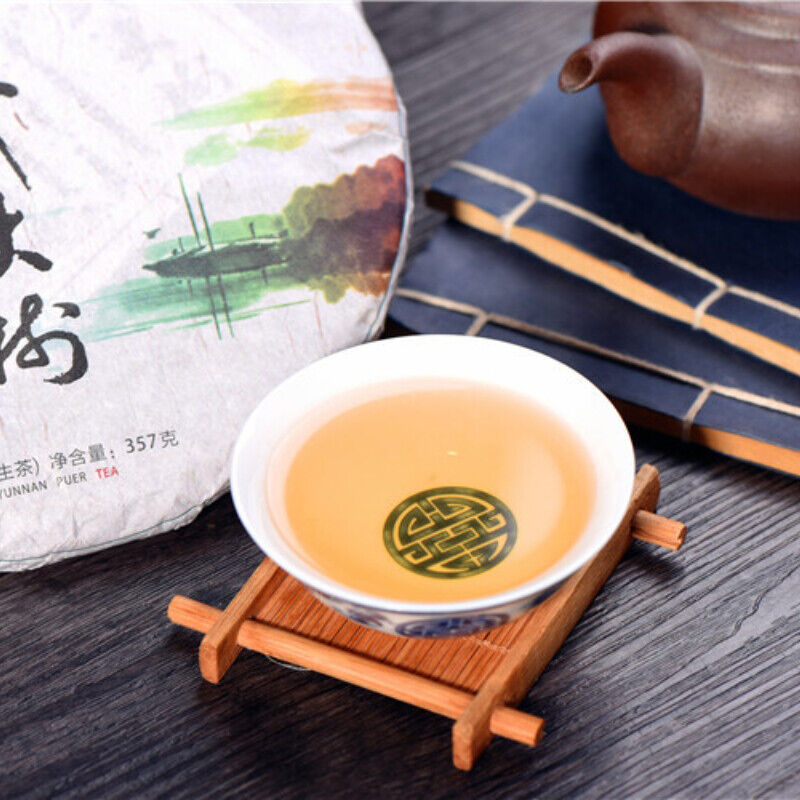 Premium Green Tea 357g Yunnan Pu-Erh Tea Yiwu Big Healthy Tea Cake Gift Tea