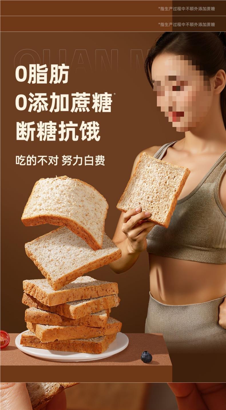 Rye Whole Wheat Toast Bread Low Fat High Fiber Meal Replacement Bulk Box