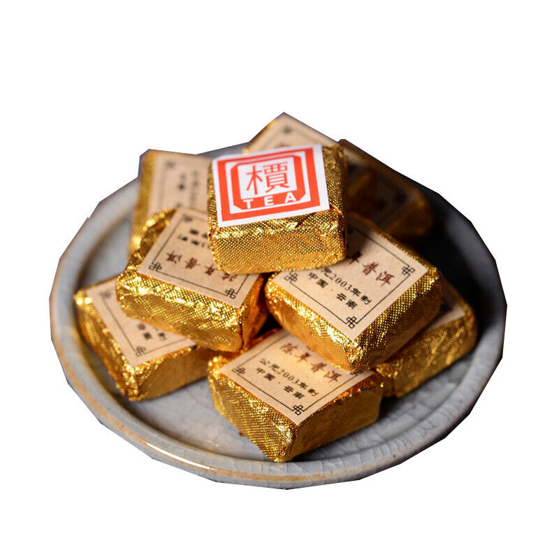 Yunnan Pu-erh Tea Aged Pu-erh Highly Aromatic Ripe Tea Leaves Small Bricks 250g Secondary image