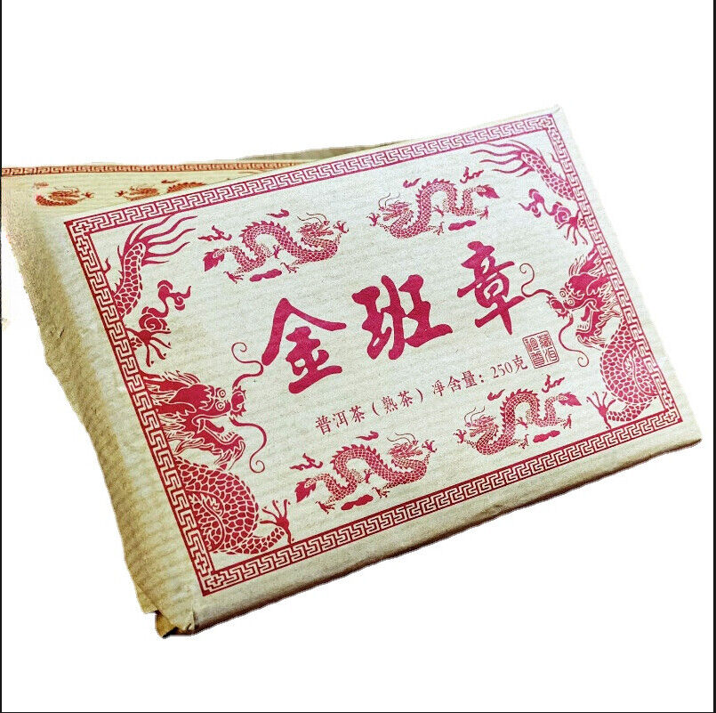 Pu'er Tea Cooked Tea Jinbanzhang Jinya Tea Brick 250g Puerh Tea Cooked Pu-er Tea