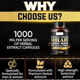 Shilajit Pure Himalayan Organic Ashwagandha Maca Ro... 1000mg Health Complex as