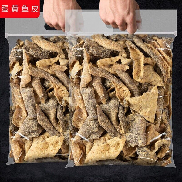 Egg Yolk Fish Skin Crispy Cod Skin Instant Dried Fish Seafood Snacks