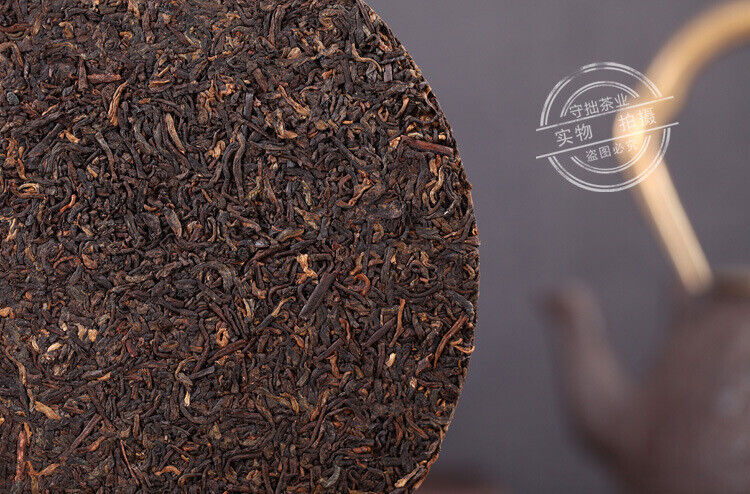 Yunnan Pu'er Thin Tea Cake Qiaomu Xiang Cake Tea Pu'er Ripe Tea 200g/7.05oz
