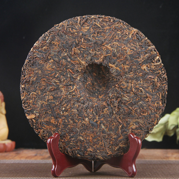 Yunnan Ripe Puerh Tea Xishuangbanna Spring Royal Tribute Gold Cake 357g/12.59oz