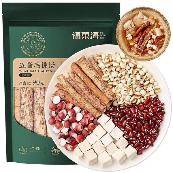 90g Red bean, Five-finger hair, Poria cocos, Euryale, Coix seed mixed soup